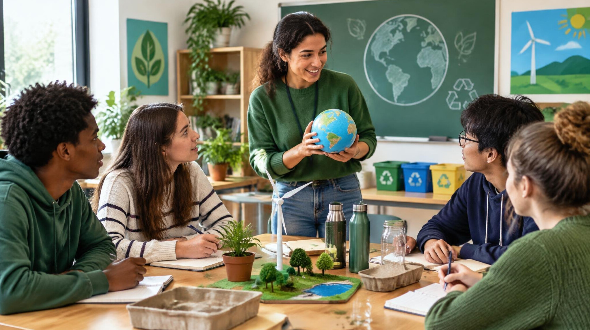 students learning sustainability