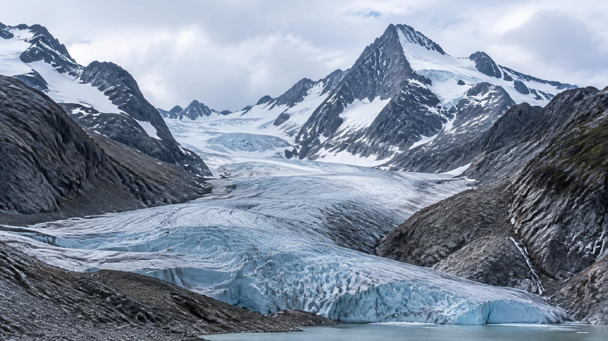 Alpine glacier landscape
