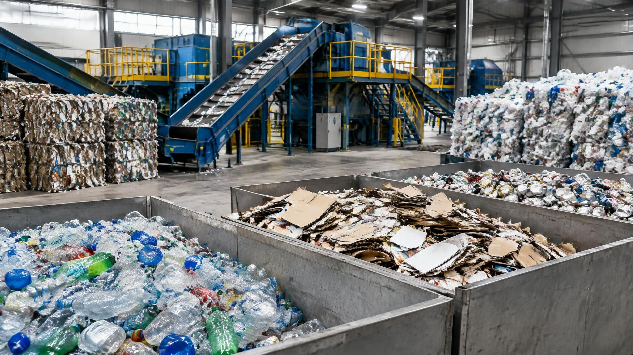 Waste sorting and recycling facility