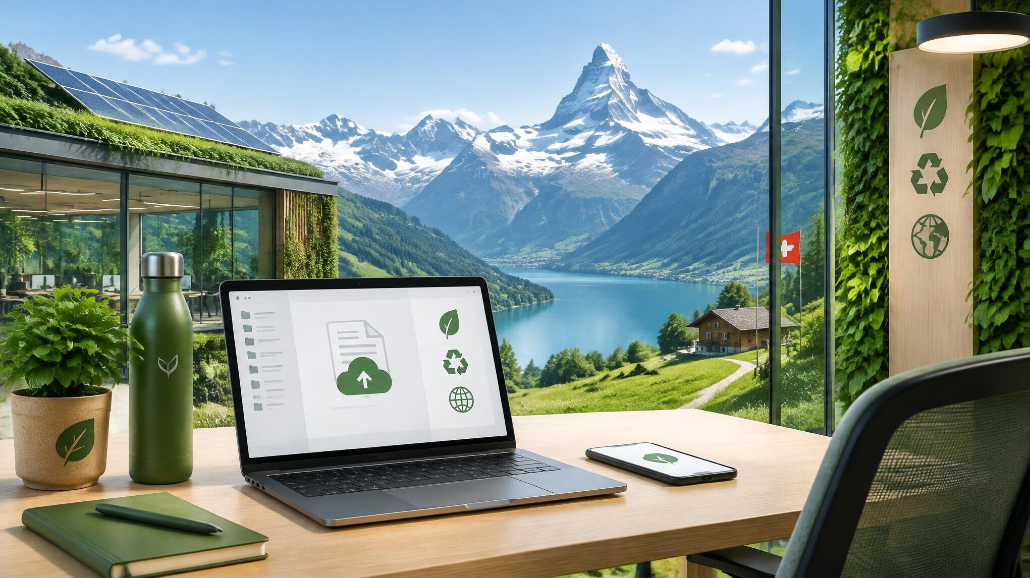 swiss mountains eco landscape